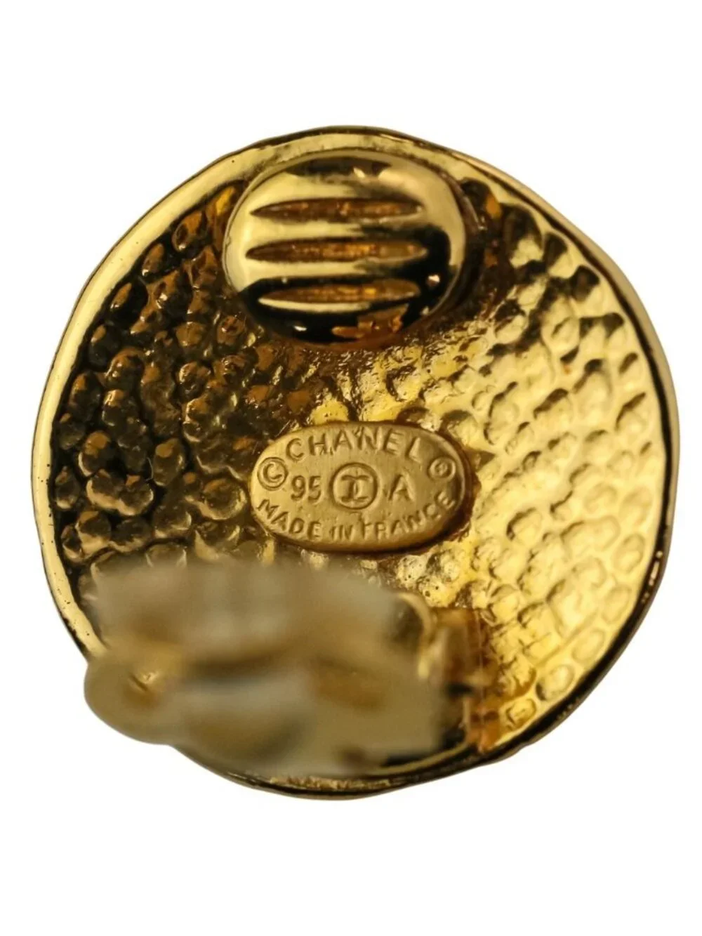 Chanel Vintage CC Logo Clip Earrings Gold